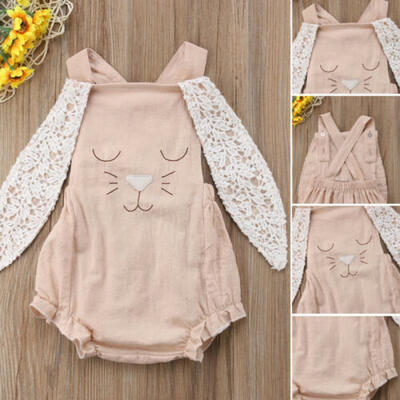 

Cute Easter Newborn Baby Girl Boy Clothes Cotton Starp Romper Bodysuit Outfit