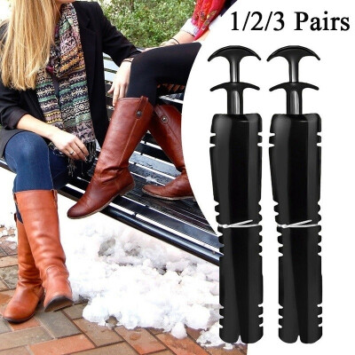 

123Pairs Black Long Boots Shaper Stretcher Trees Supporter Shaft Keeper Holder Organizer Storage Hanger