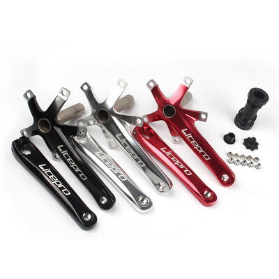 

Bike Cycling Bicycle 170MM Crank Foling Bike Fix Gear Crankset Bike Crank Arm Set BCD 130MM 5 Square Crank Set with Bottom Bracke