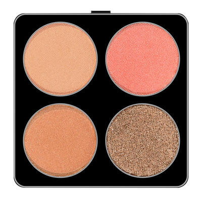 

4 Color Beauty Nude Shining Eyeshadow Palette Makeup Glitter Pigment Smoky Eye Shadow Pallete Waterproof Cosmetics