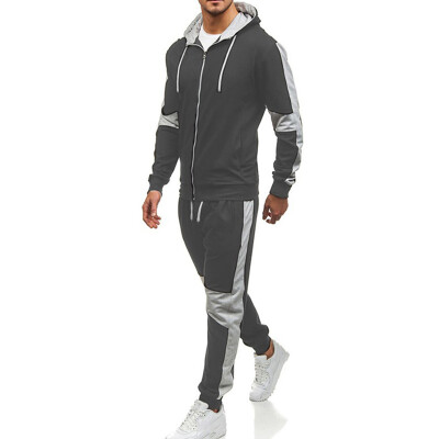 

Mens Suit Hooded Sweater Casual Suit Autumn And Winter Long-sleeved Hooded Sweatshirt Trousers