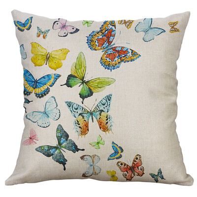 

〖Follure〗Linen Series Butterfly Pillowcase Cushion Cover Pillow Cover 45X45cm