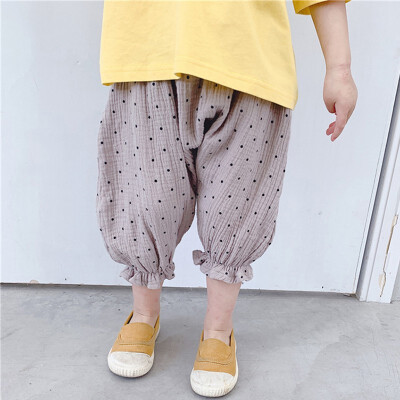 

Summer Children Boys Girls Trousers Short Pants Kids Knee Length Casual Baby Cotton Pants For Girl