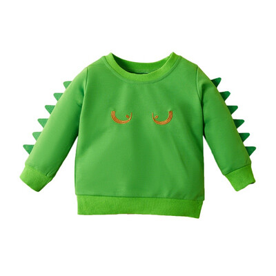

Cartoon Boy Sweatshirt Boys Clothes Cotton Cute Cartoon Little Monsters Funny Expression Sweatshirt