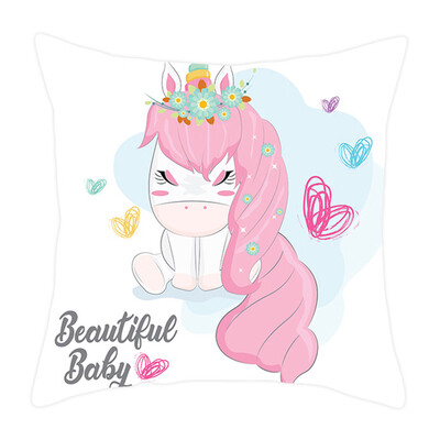 

Unicorn Cushion Cover Home Decor Square Pillow Case Cushion Cover Car Waist Sofa