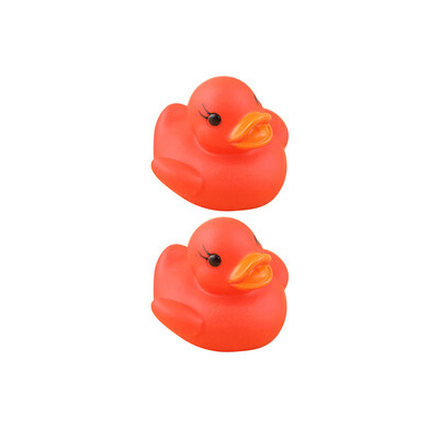 

Siaonvr 2Pcs Yellow Rubber-Duck LED Light Up Ducks Bath Toy Squeaky Water Play Kids