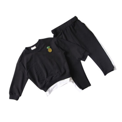 

Autumn New Baby Girl Clothes Long Sleeve Fashion Stitching Sweater TopsPants Casual Costume Sports Set Clothes Outfit