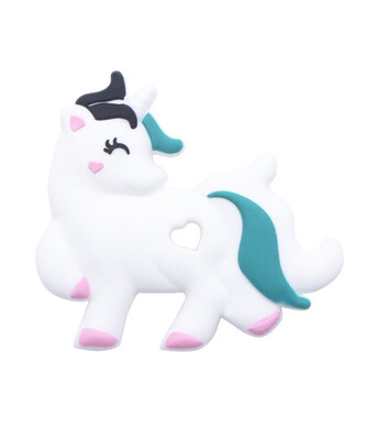 

Cute BPA Free Organic Chewable Toddler Infant Kid Baby Teether Silicone Unicorn Pendant Teething Products For Baby Chew