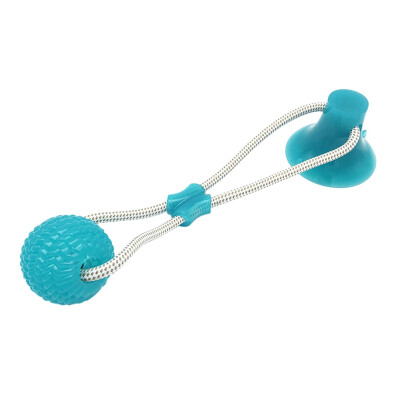 

Dog Interactive Molar Chew Treat IQ Puzzle Toy Self-playing Rubber Roller Ball With Suction Cup Pet Dog Teeth Cleaning Tools