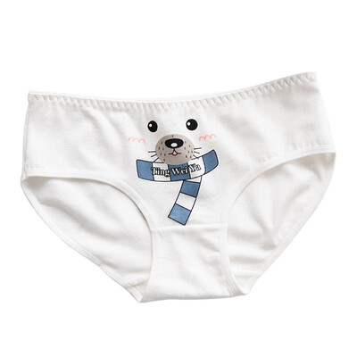 

Gril Briefs Cartoon Print Underwear Lingerie Ladies Underpants Cotton Womens Panties Female Panty