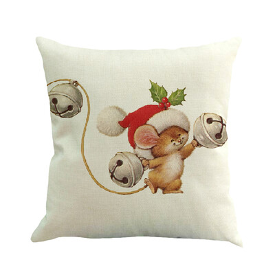 

〖Follure〗Christmas Cotton Linen Sofa Car Home Waist Cushion Cover Throw Pillow Case