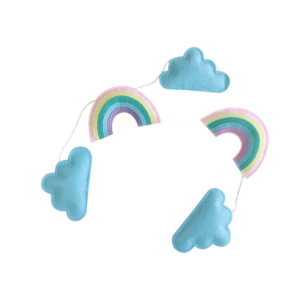 

Felt Clouds Rainbow String Ornaments Childrens Room Cute Ornaments Home Decoration Crafts