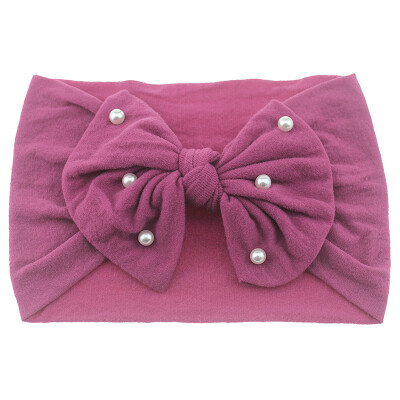 

New Baby Cute Girls Boys Pearl Bowknot Design Headband Headwear Apparel Photography Prop Party Gift