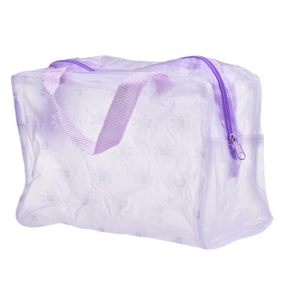 

eTya 5 Colors Make Up Organizer Bag Toiletry Bathing Storage Bag women waterproof Transparent Floral PVC Travel cosmetic bag