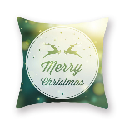 

Print Pillow Case Merry Christmas Polyester Sofa Car Cushion Cover Home Decor throw pillows covers decorative Christmas Series