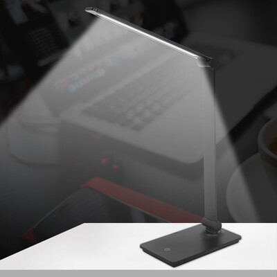 

Modern Portable Touch Table Desk Lamp MiniSun Black USB Port Integrated LED Bulb