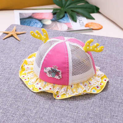

Baby Hat Summer Baby Boys Girls Toddler Floral Print Bucket Hats Hollow Caps Reversible Sun Headwear Hat for Girls