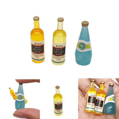 

Siaonvr Mini Dollhouse Wine Bottles Set Miniature Living Room Kids Pretend Play Toy