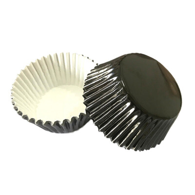 

100 Pieces Aluminum Foil Metallic Mini Cupcake Liners Muffin Pans Cake Baking Cups Egg Tart Mold Holders Drop Shipping