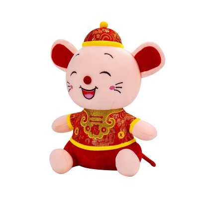 

2020 Year of the Rat Mascot Plush Toy Fortuna Mouse Plush Toy Ttuffed doll Zodiac Chinese New Year Fortune Mouse Home Decor Chr