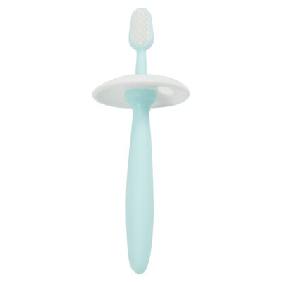 

gb goodbaby baby silicone toothbrush over 1 year old suitable for training toothbrush blue