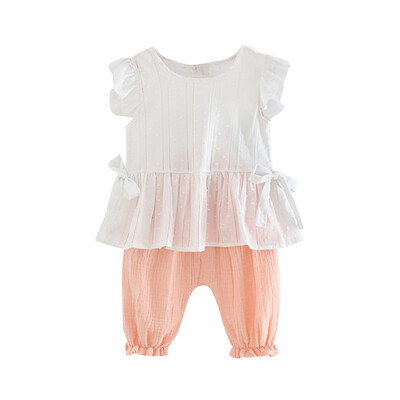 

Summer Baby Girls Butterfly Sleeve Blouse Tops Shorts Suits Casual Outfits Sets New
