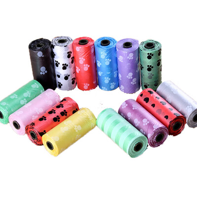 

10 Roll Portable Degradable Pet Waste Pick Poop Bag Printing Doggy Clean Up Bag Trash Garbage Bag