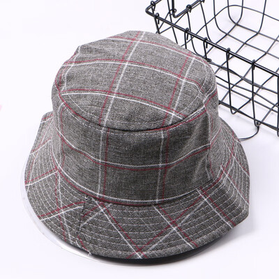 

Korean Harajuku style Japanese casual hat mens&womens multicolored fishermans hat Plaid sunscreen hat street dance hat