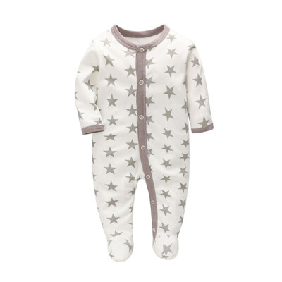 

Summer Baby Boy Girl Romper Newborn Cartoon Printed Jumpsuit Long Sleeve Cotton Pajamas Footies Rompers Baby Clothes