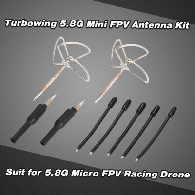 

Turbowing 58G Clover&Copper Tube Gain Mini FPV Antenna Kit for 58G AV Transmitter Micro FPV Racing Drone