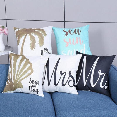 

18&quot Home Cotton Car Bed Linen Waist Cushion Pillow Case Cover Colors Geometric