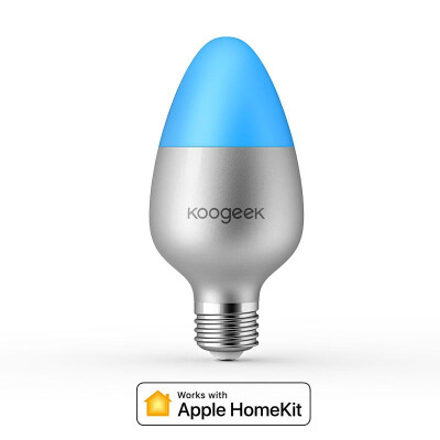 

Koogeek Wi-Fi Enabled E26 8W Color Changing Dimmable Smart LED Light Bulb Works with Apple HomeKit No hub required Support Siri Ho