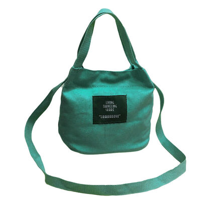 

Outdoor Solid Color Casual Women Canvas Tote Lightweight Crossbody Shoulder Bag