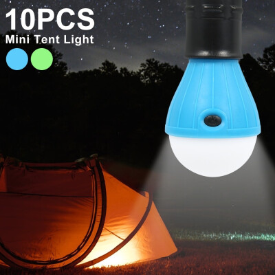 

Pack of 10 Mini Portable Lantern Tent Light LED Bulb Emergency Lamp Waterproof Hanging Hook Flashlight for Camping