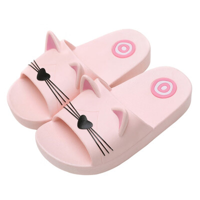 

Boy Girl Cartoon Cat Shoes Summer Toddler Sandals Animal Kid Indoor Baby Flip Flops PVC Kawaii Infant Soft Beach Casual Slippers