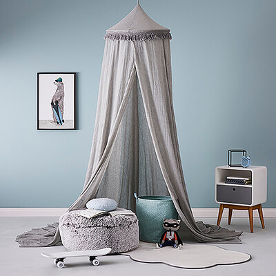 

Toponeto Kids Baby Bedding Round Dome Bed Canopy Netting Bedcover Mosquito Net Curtain