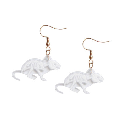 

Transparent Animal Skeleton Drop Mouse Rabbit Penguin Bird Pig Cat Earrings