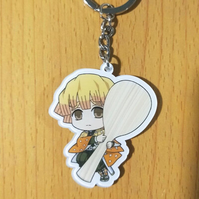 

Fat Bear Anime Demon Slayer Kimetsu no Yaiba rubber Keychain Key Ring Race Straps