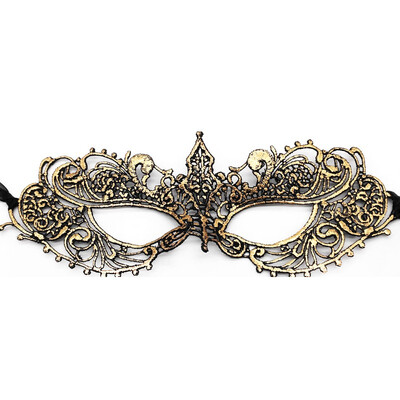 

Halloween Costume Ball Temperament And Interest Thickening Gold Stamping Lace Sharp Angle Woman Party Eye Mask