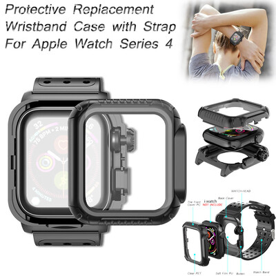 

〖Follure〗Protective Replacement Wristband Case with Strap For Apple Watch Series 4 44mm
