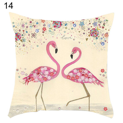 

45x45cm Flower Flamingo Throw Pillow Case Cushion Cover Sofa Bed Car Home Decor