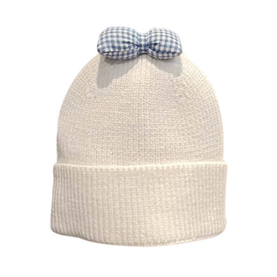 

New Newborn Boys Girls Cute Autumn Winter Warm Kids Baby Bowknot Design Hats Wool Hemming Caps Baby Hats Newborn Unisex