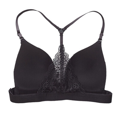 

Ladies Lace Bra Sexy Beauty Back Triangle Cup Bra Underwear Bralette Solid Color Wire Free Push Up Bras For Women Lingerie