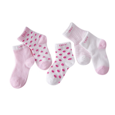 

5 Pair10PCSlot Baby Socks Neonatal Summer Mesh Cotton Polka dots plain stripes Kids Girls Boys Children Socks For 0-6 Year