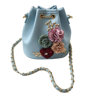 

Party Travel Fashion Flower Faux Pearl Women Bucket Bag Crossbody Shoulder Pouch