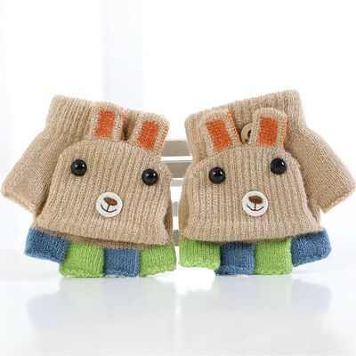 

Kid Boys Girls Magic Gloves Half Fingerless Winter Warm for 0-3Yrs Baby Children