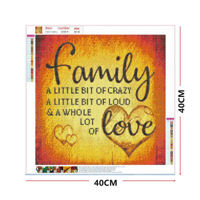 

Family Love Letter DIY 5D Diamond Painting Cross Stitch For Adults Round Full Drill Embroidery Canvas Home Wall Decorations