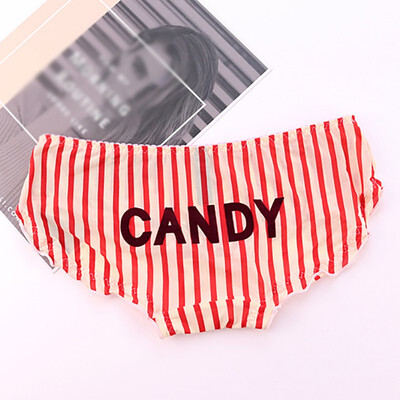 

Fashion Sexy Milk Silk Lady Low Waist Briefs Women Panties Print Breathable Underpants