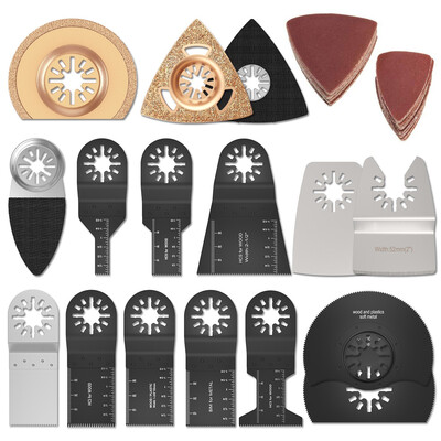 

265066pcs Wood Mix Saw Blades Oscillating Carbon Steel Cutter Rotary Multitool Grinding Sanding for Fein Dremel Multimaster