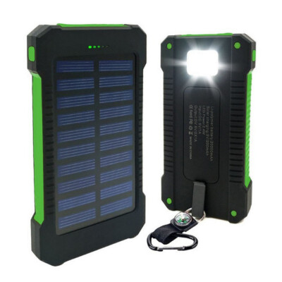 

50000mAh Dual-USB Waterproof Solar Power Bank Portable LED LCD Compass Battery Charger